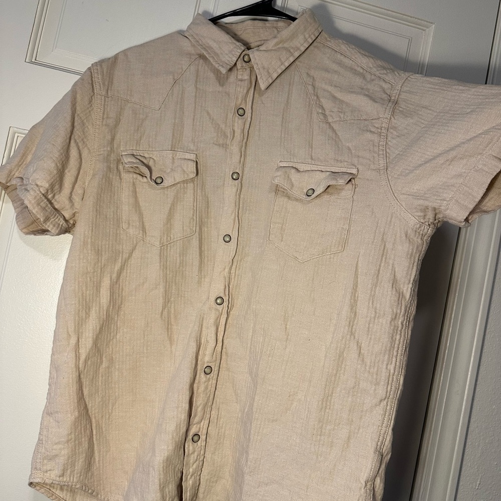 Mutual Weave Big and Tall Mens Classic Fit Short Sleeve Button-Down Shirt